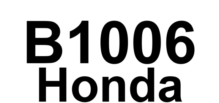 DTC B1006 Honda - Definição em inglês: MICU Lost Communication with Door Multiplex Control Unit (Door Lock Switch Message) Definição em Português: MICU - Falha de comunicação com a Unidade de Controle Multiplex das Portas (Mensagem do Interruptor de Trava da Porta)