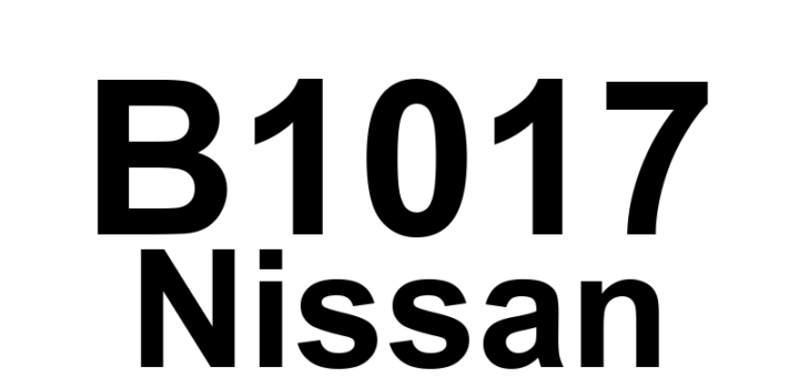 DTC B1017 Nissan - Definição em inglês: SRS Occupant System Malfunction Definição em Português: Sistema de Ocupantes do SRS - Mau Funcionamento
