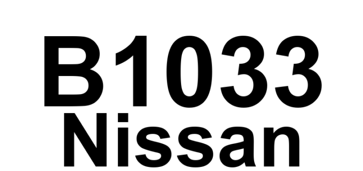 DTC B1033 Nissan - Definição em inglês: Crash Zone Sensor Definição em Português: Sensor da Zona de Impacto