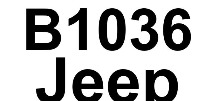 DTC B1036 Jeep - Definição em inglês: Infrared Sensor Period Too Long Or Too Short Definição em Português: Sensor de Infravermelho - Período Muito Longo ou Muito Curto
