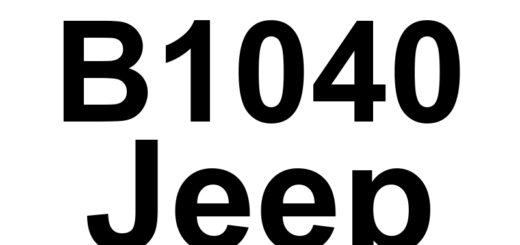 DTC B1040 Jeep - Definição em inglês: Panel Mode Door 1 Control Circuit/Performance Definição em Português: Circuito/Desempenho de Controle da Porta do Modo do Painel 1