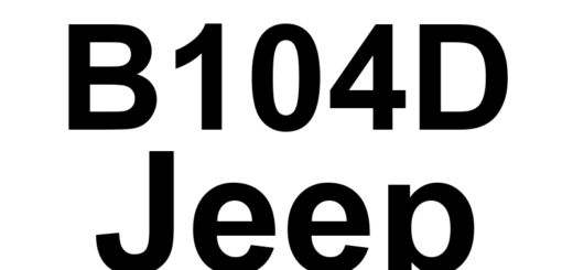 DTC B104D Jeep - Definição em inglês: Blend Door Control Circuit Low Definição em Português: Circuito de Controle da Porta de Mistura - Nível Baixo