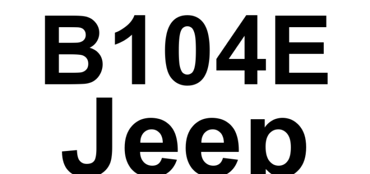 DTC B104E Jeep - Definição em inglês: Blend Door Control Circuit High Definição em Português: Circuito de Controle da Porta de Mistura - Tensão Alta
