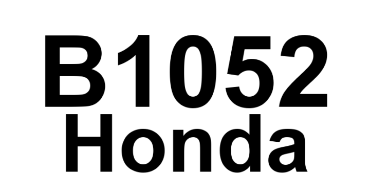 DTC B1052 Honda - Definição em inglês: Relay Control Module Internal (EEPROM) Error Definição em Português: Módulo de Controle do Relé - Erro Interno da EEPROM