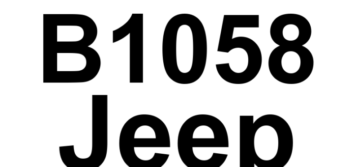 DTC B1058 Jeep - Definição em inglês: Recirculation Door Control Circuit/Performance Definição em Português: Circuito de Controle da Porta de Recirculação - Desempenho/Ação anormal