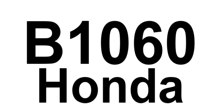 DTC B1060 Honda - Definição em inglês: Relay Control Module Lost Communication with Gauge Control Module (VPS/NE Message) Definição em Português: Módulo de Controle de Relé - Comunicação Perdida com o Módulo de Controle dos Medidores (Mensagem VPS/NE)