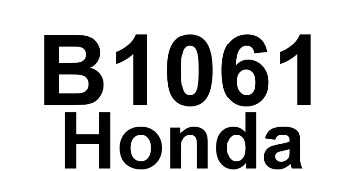 DTC B1061 Honda - Definição em inglês: Relay Control Module Lost Communication with Gauge Control Module (A/T Message) Definição em Português: Módulo de Controle de Relé - Comunicação Perdida com o Módulo de Controle do Medidor (Mensagem da Transmissão Automática)