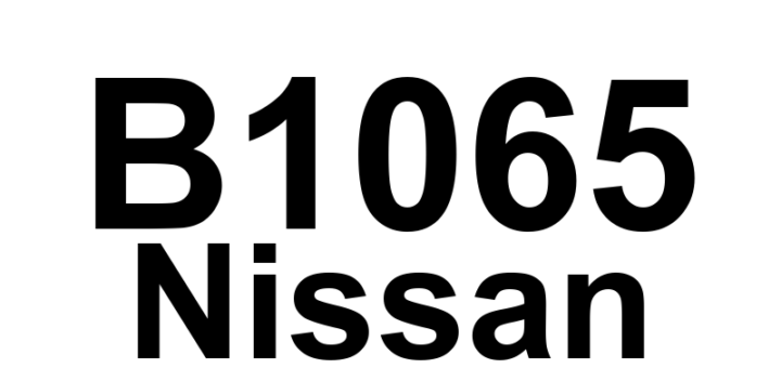 DTC B1065 Nissan - Definição em inglês: SRS Passenger Airbag Assist A/B Module Circuit Definição em Português: Circuito do Módulo de Assistência do Airbag do Passageiro SRS A/B - Problema Detectado