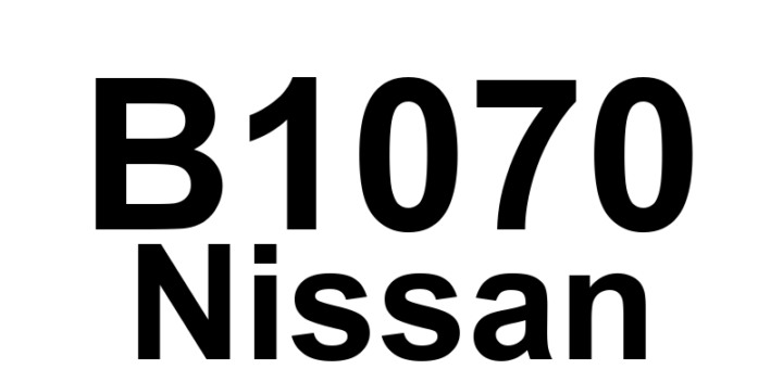 DTC B1070 Nissan - Definição em inglês: SRS Passenger Airbag Assist A/B Module Circuit Definição em Português: Circuito do Módulo de Assistência do Airbag do Passageiro SRS A/B - Problema Detectado