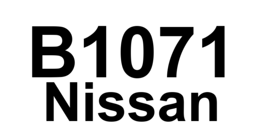 DTC B1071 Nissan - Definição em inglês: SRS Passenger Airbag Assist A/B Module Circuit Definição em Português: Módulo do Circuito A/B do Airbag do Passageiro SRS - Problema Detectado
