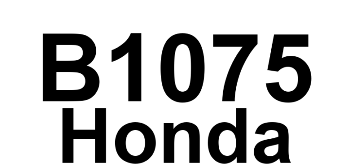DTC B1075 Honda - Definição em inglês: Headlight Switch Back-up Circuit Malfunction Definição em Português: Circuito de Ré do Interruptor dos Faróis - Mau Funcionamento