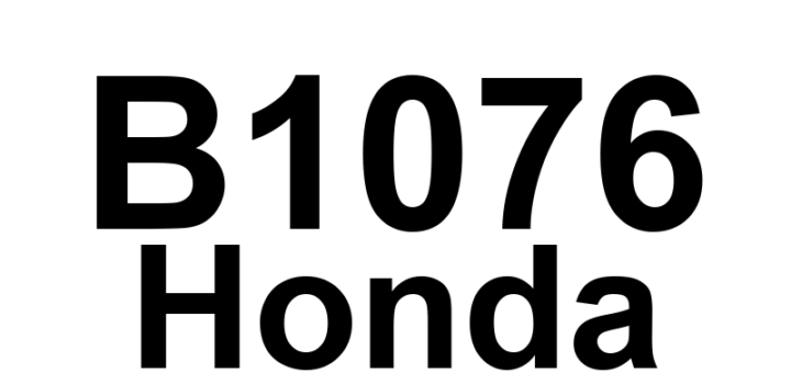 DTC B1076 Honda - Definição em inglês: Windshield Wiper Switch Back-up Circuit Malfunction Definição em Português: Circuito Reserva da Chave do Limpador de Para-brisa - Mau Funcionamento