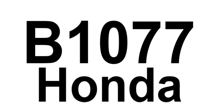 DTC B1077 Honda - Definição em inglês: Windshield Wiper Auto Switch Circuit Malfunction Definição em Português: Circuito do Interruptor Automático do Limpador de Para-brisa - Mau Funcionamento