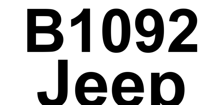 DTC B1092 Jeep - Definição em inglês: Front Left Seat Heater Control Circuit Low Definição em Português: Circuito do Controle do Aquecedor do Banco Dianteiro Esquerdo - Baixa Tensão