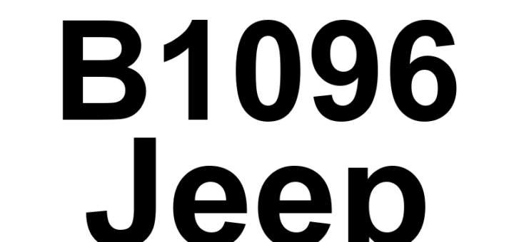 DTC B1096 Jeep - Definição em inglês: Front Right Seat Heater Control Circuit Low Definição em Português: Circuito de Controle do Aquecedor do Banco Dianteiro Direito - Circuito Baixo