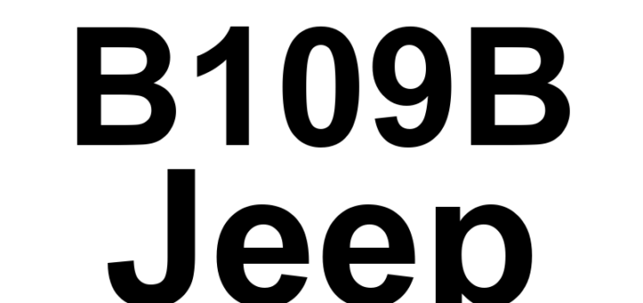 DTC B109B Jeep - Definição em inglês: Panel Mode Door 2 Control Circuit/Performance Definição em Português: Circuito de Controle da Porta do Modo do Painel 2 - Desempenho/Funcionamento