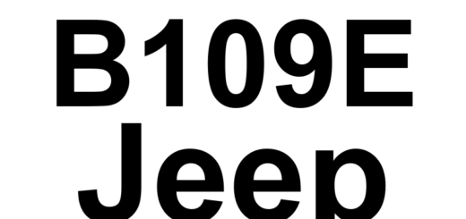DTC B109E Jeep - Definição em inglês: Panel Mode Door 2 Control Circuit Open Definição em Português: Circuito de Controle da Porta do Modo do Painel 2 - Circuito Aberto