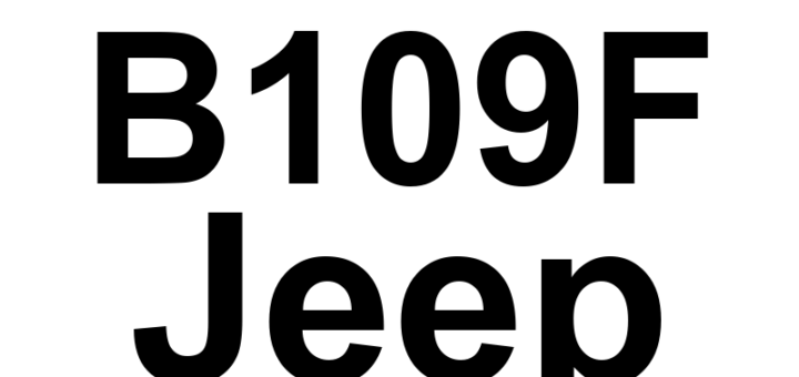 DTC B109F Jeep - Definição em inglês: Panel Mode Door 2 Travel Range Too Small Definição em Português: Porta do Modo do Painel 2 - Alcance de Movimento Muito Pequeno