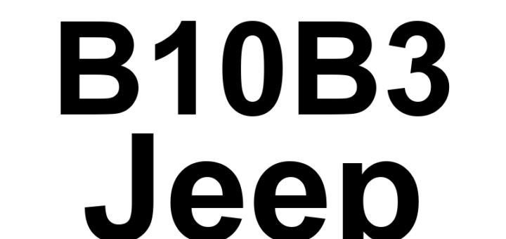 DTC B10B3 Jeep - Definição em inglês: Cabin Heater 1 Control Circuit Definição em Português: Aquecedor da Cabine 1 - Circuito de Controle