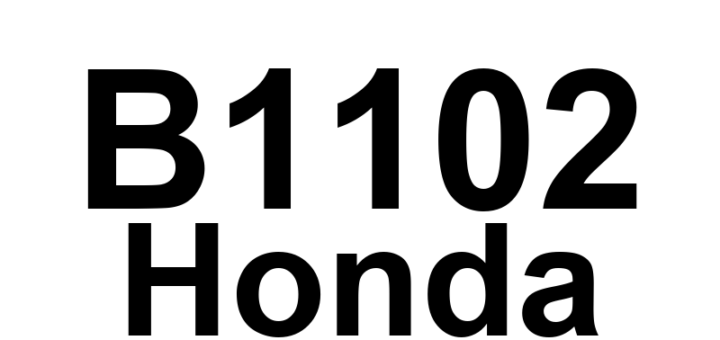 DTC B1102 Honda - Definição em inglês: Door Multiplex Control Unit Internal Error Definição em Português: Unidade de Controle Multiplex da Porta - Erro Interno