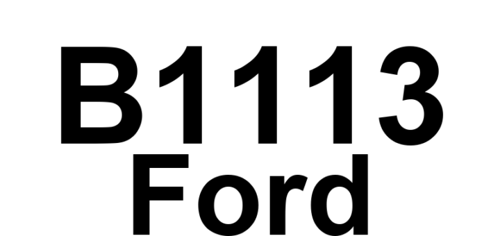DTC B1113 Ford - Definição em inglês: Passenger Thermal Electric Device Control Overtemperature Fault Definição em Português: Dispositivo Térmico Elétrico do Passageiro - Falha de Superaquecimento no Controle