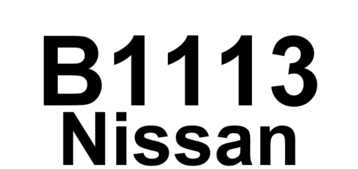 DTC B1113 Nissan - Definição em inglês: SRS Right Airbag (Satellite) Sensor Definição em Português: Sensor do Airbag Direito (Satélite) do SRS - Falha Detectada