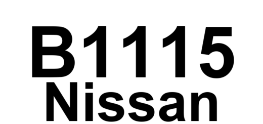 DTC B1115 Nissan - Definição em inglês: SRS Right Airbag (Satellite) Sensor Communication Definição em Português: Sensor satélite do airbag direito do SRS - Falha na comunicação