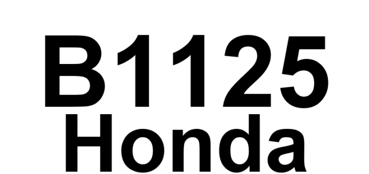 DTC B1125 Honda - Definição em inglês: Driver's Power Window Motor A Pulse Malfunction Definição em Português: Motor da Janela Elétrica do Motorista - Mau Funcionamento de Pulso