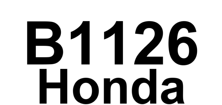 DTC B1126 Honda - Definição em inglês: Driver's Power Window Motor B Pulse Malfunction Definição em Português: Motor do Vidro Elétrico do Motorista B - Mau Funcionamento de Pulso