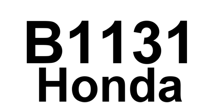 DTC B1131 Honda - Definição em inglês: Front Passenger's Power Window Motor B Pulse Malfunction Definição em Português: Motor do Vidro Elétrico do Passageiro Dianteiro - Mau Funcionamento do Pulso (B)