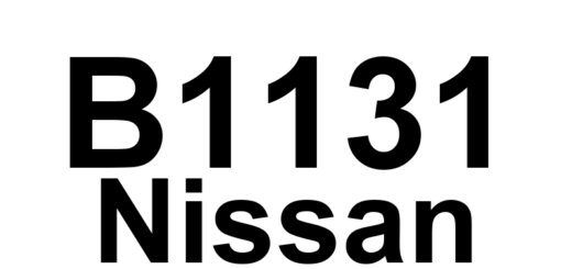 DTC B1131 Nissan - Definição em inglês: SRS RF Side Airbag Module Circuit Definição em Português: Módulo do Airbag Lateral Direito do SRS - Circuito do Módulo com Problema