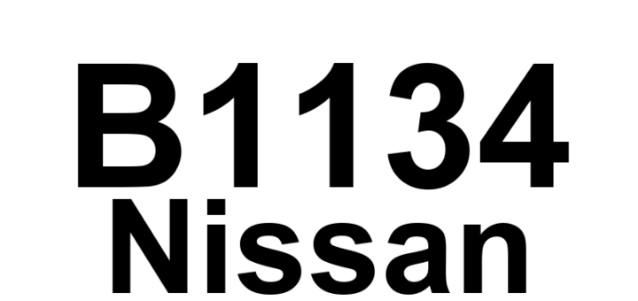 DTC B1134 Nissan - Definição em inglês: SRS Left Front Side Airbag Module Definição em Português: Módulo do Airbag Lateral Dianteiro Esquerdo do SRS - Problema Detectado