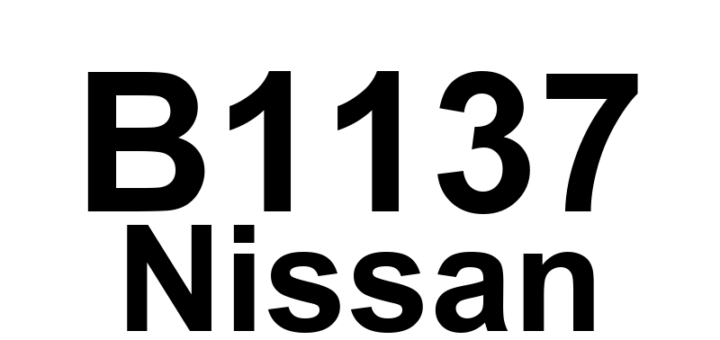 DTC B1137 Nissan - Definição em inglês: LF Side Airbag Module Definição em Português: Módulo do Airbag Lateral Esquerdo