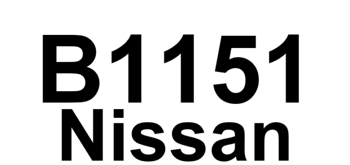 DTC B1151 Nissan - Definição em inglês: SRS Left Side Curtain Airbag Module Circuit Definição em Português: Módulo do Airbag de Cortina Lado Esquerdo do SRS - Circuito