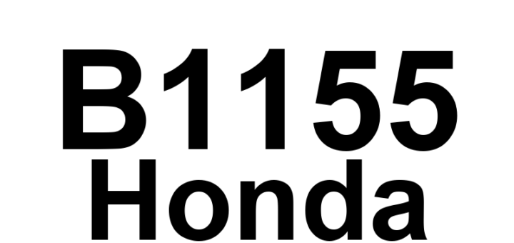 DTC B1155 Honda - Definição em inglês: Gauge Control Module Lost Communication with Combination Switch Control Unit (HLSW Message) Definição em Português: Módulo de Controle do Medidor - Comunicação Perdida com a Unidade de Controle do Interruptor de Combinação (Mensagem HLSW).
