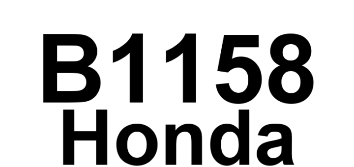 DTC B1158 Honda - Definição em inglês: Gauge Control Module Lost Communication with Relay Control Module (RM Message) Definição em Português: Módulo de Controle do Medidor - Perda de Comunicação com o Módulo de Controle de Relé (Mensagem RM)