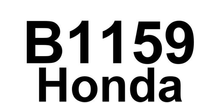 DTC B1159 Honda - Definição em inglês: Gauge Control Module Lost Communication with MICU (DOORSW Message) Definição em Português: Módulo de Controle de Medidores - Perda de Comunicação com MICU (Mensagem de Porta Aberta).