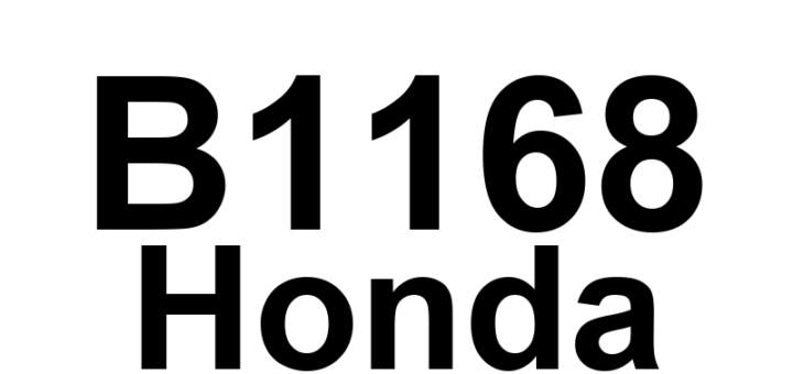 DTC B1168 Honda - Definição em inglês: Gauge Control Module Lost Communication with PCM (ENG Message) Definição em Português: Módulo de Controle do Medidor - Comunicação perdida com o PCM (Mensagem do Motor)