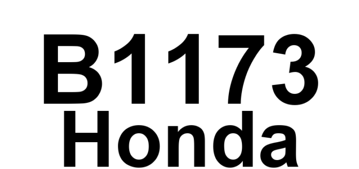 DTC B1173 Honda - Definição em inglês: Gauge Control Module Lost Communication with the TPMS Control Unit (TPMS Message) Definição em Português: Módulo de Controle do Medidor - Falha de Comunicação com a Unidade de Controle do TPMS (Mensagem do TPMS)