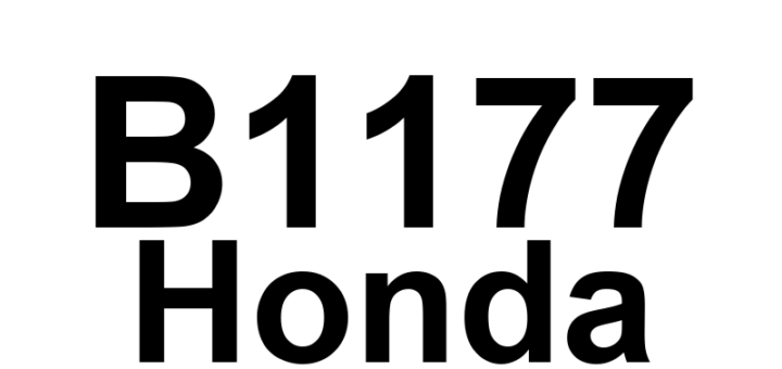 DTC B1177 Honda - Definição em inglês: Battery Voltage Abnormal Definição em Português: Tensão da Bateria - Anormal