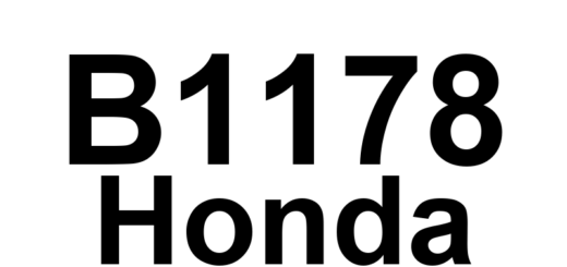 DTC B1178 Honda - Definição em inglês: F-CAN Communication Line Error Definição em Português: Linha de Comunicação F-CAN - Erro de comunicação