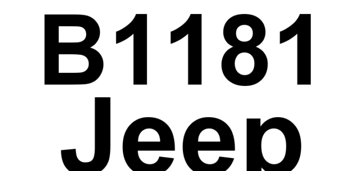 DTC B1181 Jeep - Definição em inglês: Rear Right Seat Heater Control Circuit Low Definição em Português: Circuito de Controle do Aquecedor do Assento Traseiro Direito - Baixa Tensão