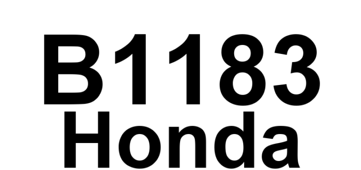 DTC B1183 Honda - Definição em inglês: Gauge Control Module Lost Communication With EPS Unit Definição em Português: Módulo de Controle dos Medidores - Comunicação Perdida com a Unidade EPS.