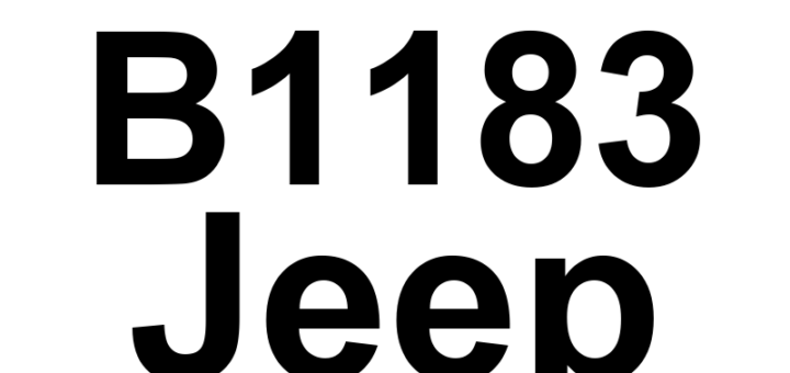 DTC B1183 Jeep - Definição em inglês: Rear Right Seat Heater Control Circuit Open Definição em Português: Circuito de Controle do Aquecedor do Assento Traseiro Direito - Circuito Aberto