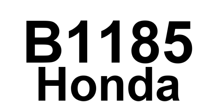 DTC B1185 Honda - Definição em inglês: Gauge Control Module Lost Communication With Motor Control Module (BATT Message) Definição em Português: Módulo de Controle do Medidor - Comunicação Perdida com o Módulo de Controle do Motor (Mensagem da Bateria)