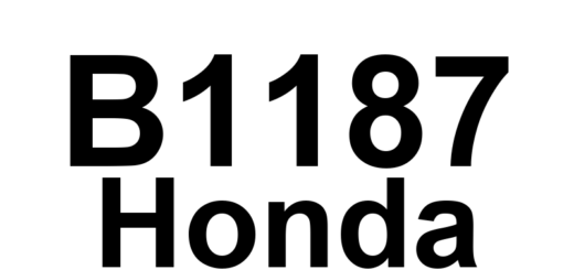 DTC B1187 Honda - Definição em inglês: Gauge Control Module Lost Communication with SRS Unit (SRS Message) Definição em Português: Módulo de Controle do Painel - Comunicação Perdida com a Unidade SRS (Mensagem SRS)