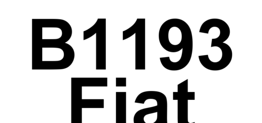 DTC B1193 Fiat - Definição em inglês: Crash Event Storage Full And Locked-No Sub Type Information Definição em Português: Armazenamento de Eventos de Colisão Cheio e Travado - Sem Informação de Subtipo