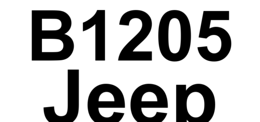 DTC B1205 Jeep - Definição em inglês: Passenger Airbag Indicator Circuit High Definição em Português: Circuito do Indicador do Airbag do Passageiro - Tensão Alta