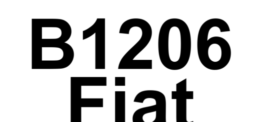 DTC B1206 Fiat - Definição em inglês: Crash Occurred-No Sub Type Information Definição em Português: Acidente Ocorreu - Sem Informação de Subtipo