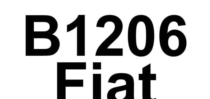 DTC B1206 Fiat - Definição em inglês: Crash Occurred-No Sub Type Information Definição em Português: Acidente Ocorreu - Sem Informação de Subtipo